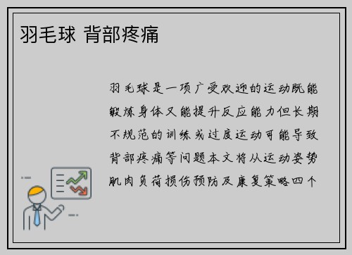 羽毛球 背部疼痛
